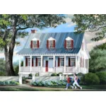 Lowcountry House Plan Front of Home - Bluebell Cottage Country Home 128D-0166 - Shop House Plans and More