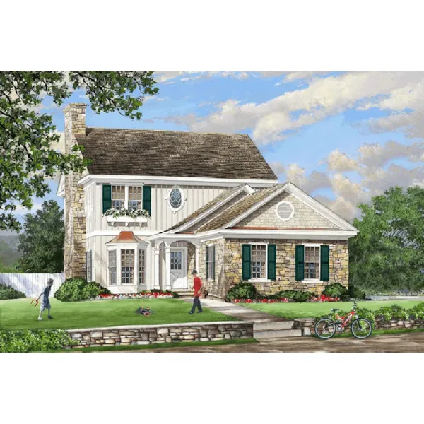 Traditional House Plan Front of Home - Brandywine Hill Country Home 128D-0168 - Shop House Plans and More