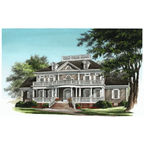 Neoclassical House Plan Front Image - 128D-0169 - Shop House Plans and More