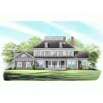 Neoclassical House Plan Rear Photo 01 - 128D-0169 - Shop House Plans and More