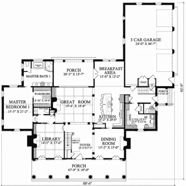 Luxury House Plan First Floor - Brentwood Bay Luxury Home 128D-0171 - Shop House Plans and More