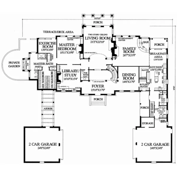 Traditional House Plan First Floor - Bromley Court Luxury Home 128D-0173 - Shop House Plans and More