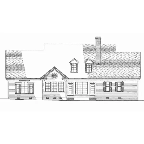 Country House Plan Rear Elevation - Brookside Country Home 128D-0175 - Shop House Plans and More