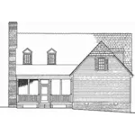 Colonial House Plan Rear Elevation - Cheswick House Cape Cod Home 128D-0184 - Shop House Plans and More