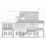 Florida House Plan Rear Elevation - Clearview Coastal Home 128D-0185 - Shop House Plans and More