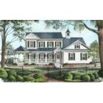 Cabin & Cottage House Plan Front of Home - Folk Victorian Cottage 128D-0197 - Shop House Plans and More