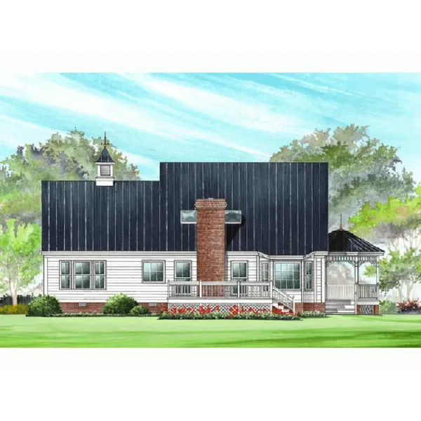 Cabin & Cottage House Plan Rear Photo 01 - Folk Victorian Cottage 128D-0197 - Shop House Plans and More