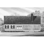 Arts & Crafts House Plan Rear Elevation - Glendale Lane Country Home 128D-0204 - Shop House Plans and More