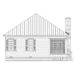 Florida House Plan Rear Elevation - Gulf Port Coastal Cottage 128D-0209 - Shop House Plans and More