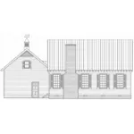 Acadian House Plan Rear Elevation - Halfpenny Cottage Country Home 128D-0211 - Shop House Plans and More