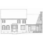 Georgian House Plan Rear Elevation - Harper House Georgian Home 128D-0213 - Shop House Plans and More