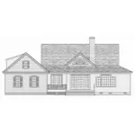 Victorian House Plan Rear Elevation - Hatteras Cottage Southern Home 128D-0214 - Search House Plans and More