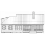 Country House Plan Rear Elevation - Havelock Hill Southern Home 128D-0215 - Shop House Plans and More