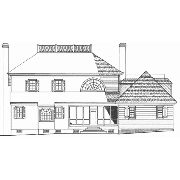 Luxury House Plan Rear Elevation - Hope Plantation Luxury Home 128D-0218 - Shop House Plans and More