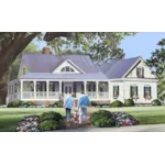 Lowcountry House Plan Front of Home - Indigo Cottage Southern Home 128D-0221 - Shop House Plans and More