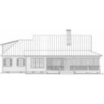 Lowcountry House Plan Rear Elevation - Indigo Cottage Southern Home 128D-0221 - Shop House Plans and More