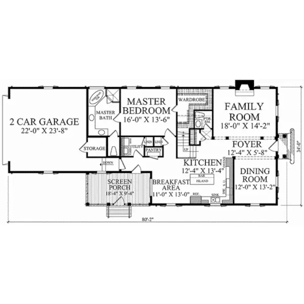 Country House Plan First Floor - Ivy Vine Cottage Country Home 128D-0222 - Shop House Plans and More