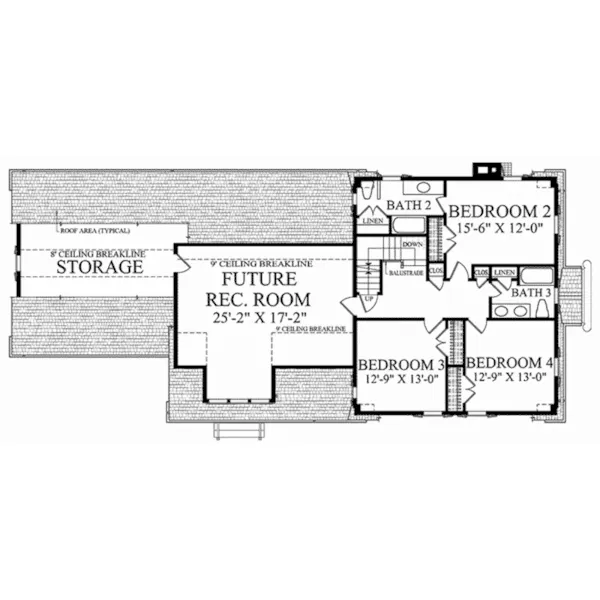 Country House Plan Second Floor - Ivy Vine Cottage Country Home 128D-0222 - Shop House Plans and More