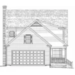 Country House Plan Rear Elevation - Ivy Vine Cottage Country Home 128D-0222 - Shop House Plans and More