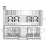 Bungalow House Plan Rear Elevation - Key Largo Bay Coastal Cottage 128D-0223 - Shop House Plans and More