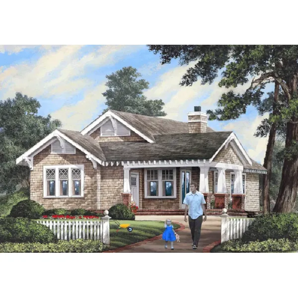 Shingle House Plan Front of Home - Laurel Springs Country Cottage 128D-0226 - Shop House Plans and More