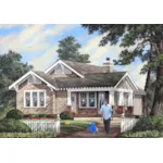 Shingle House Plan Front of Home - Laurel Springs Country Cottage 128D-0226 - Shop House Plans and More