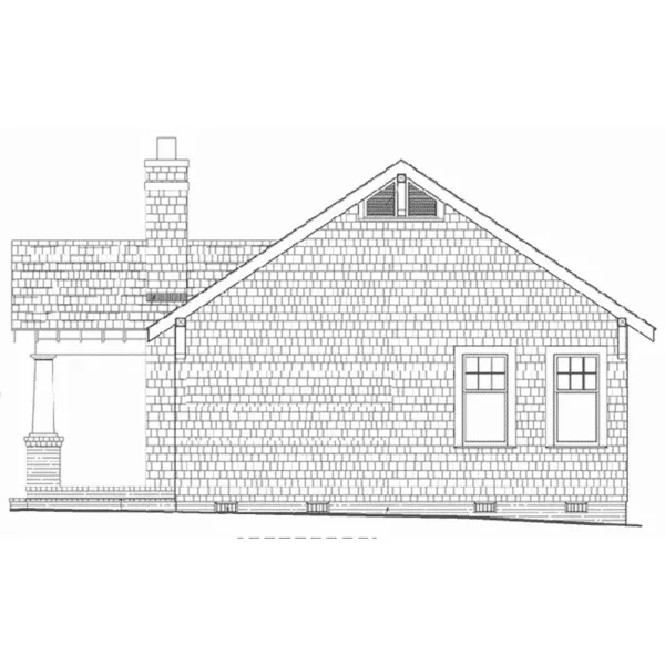 Shingle House Plan Rear Elevation - Laurel Springs Country Cottage 128D-0226 - Shop House Plans and More