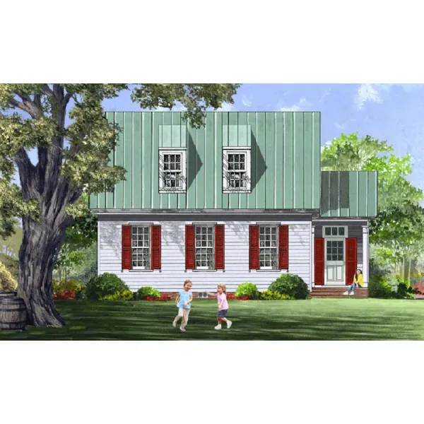 Colonial House Plan Front of Home - Lilliput Country Cottage 128D-0227 - Shop House Plans and More