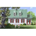 Colonial House Plan Front of Home - Lilliput Country Cottage 128D-0227 - Shop House Plans and More