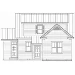 Colonial House Plan Rear Elevation - Lilliput Country Cottage 128D-0227 - Shop House Plans and More