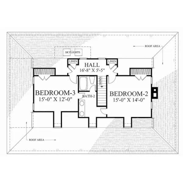 Traditional House Plan Second Floor - Low Country Cottage 128D-0228 - Shop House Plans and More