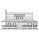 Traditional House Plan Rear Elevation - Low Country Cottage 128D-0228 - Shop House Plans and More