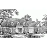 Georgian House Plan Front of Home - Lynchburg Lane Home 128D-0229 - Shop House Plans and More