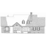 Georgian House Plan Rear Elevation - Lynchburg Lane Home 128D-0229 - Shop House Plans and More