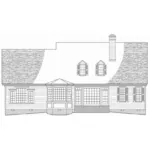 Lowcountry House Plan Rear Elevation - Maritime Cottage Southern Home 128D-0231 - Shop House Plans and More