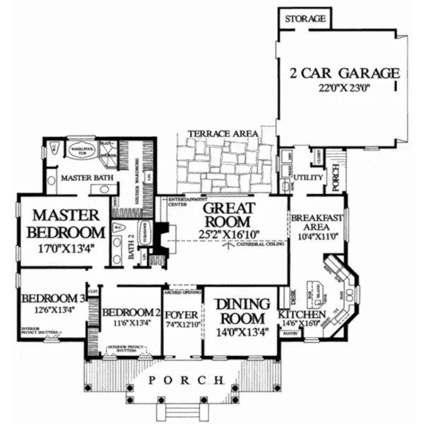 Greek Revival House Plan First Floor - Lossie House Traditional Home 128D-0236 - Shop House Plans and More