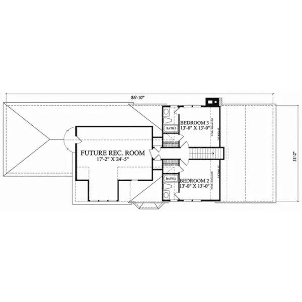 Cabin & Cottage House Plan Second Floor - Myrtlegrove Country Cottage 128D-0239 - Shop House Plans and More