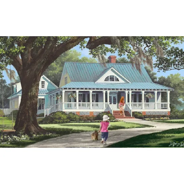 Southern House Plan Front of Home - Ocean Isle Lowcountry Home 128D-0245 - Shop House Plans and More