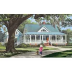 Southern House Plan Front of Home - Ocean Isle Lowcountry Home 128D-0245 - Shop House Plans and More