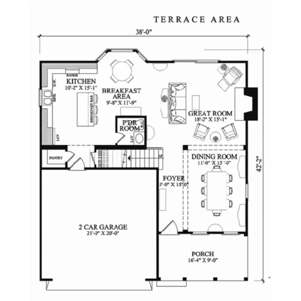 Country House Plan First Floor - Parkside Lane Country Home 128D-0247 - Shop House Plans and More