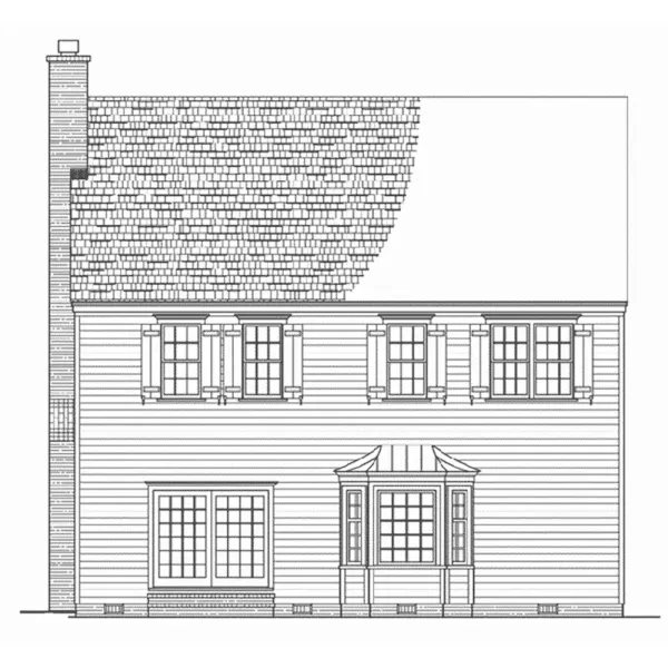 Country House Plan Rear Elevation - Parkside Lane Country Home 128D-0247 - Shop House Plans and More