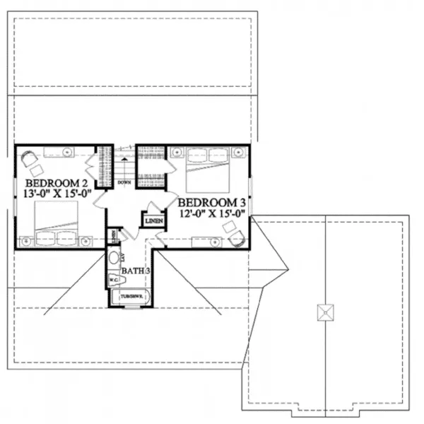 Beach & Coastal House Plan Second Floor - Pawleys Isle Country Home 128D-0248 - Shop House Plans and More