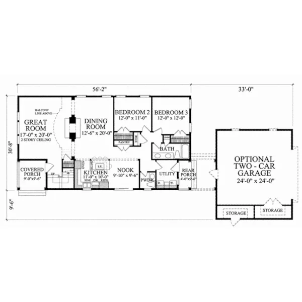 Cabin & Cottage House Plan First Floor - Ramblewood Lane Country Home 128D-0254 - Shop House Plans and More