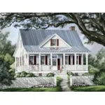 Traditional House Plan Front of Home - Raspberry Cottage Country Home 128D-0255 - Shop House Plans and More