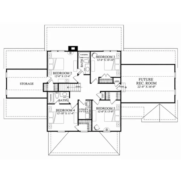 Farmhouse Plan Second Floor - Ravenswood Country Home 128D-0256 - Shop House Plans and More