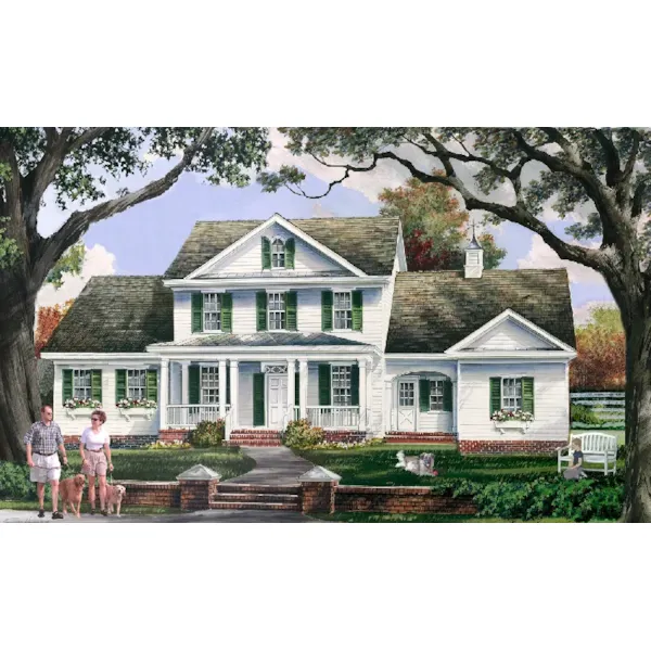 Farmhouse Plan Front of Home - Ravenswood Country Home 128D-0256 - Shop House Plans and More