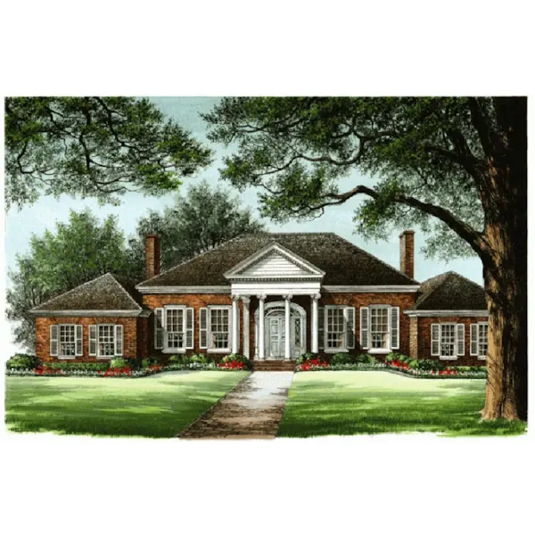 Southern House Plan Front Image - Rosehill Colonial Home 128D-0261 - Shop House Plans and More