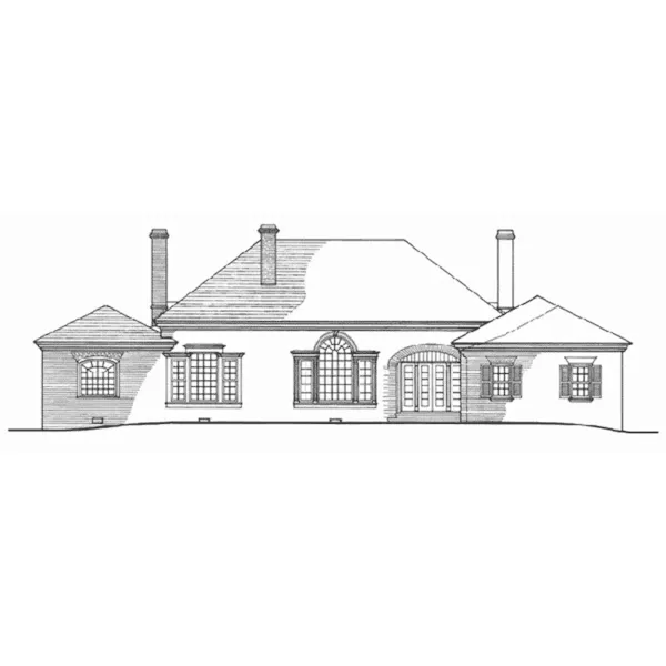 Southern House Plan Rear Elevation - Rosehill Colonial Home 128D-0261 - Shop House Plans and More