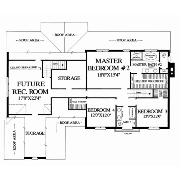 Luxury House Plan Second Floor - Saint Remy European Home 128D-0262 - Shop House Plans and More