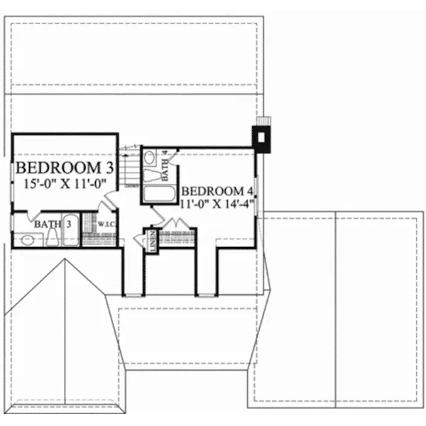 Cabin & Cottage House Plan Second Floor - Sandpiper Bay Country Home 128D-0264 - Shop House Plans and More